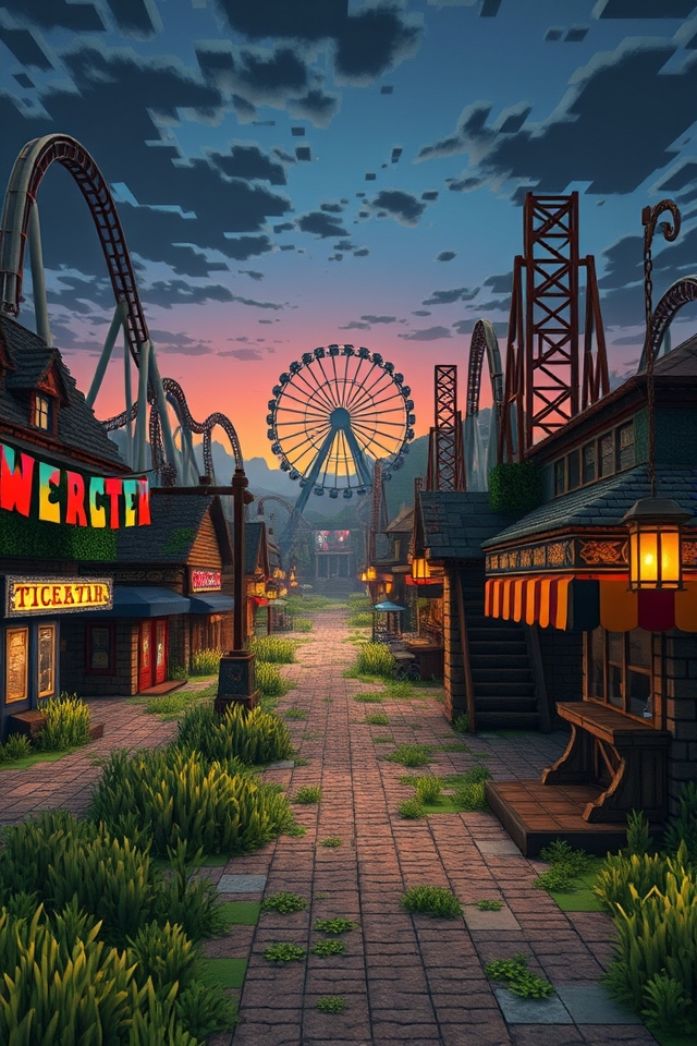 eerie abandoned theme park
