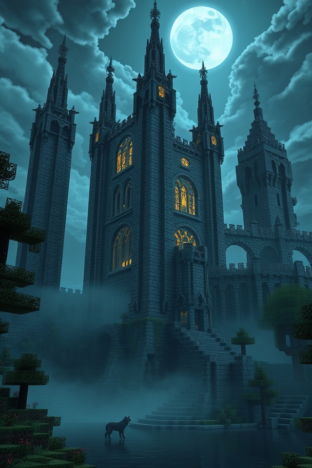 eerie atmospheric gothic ruins