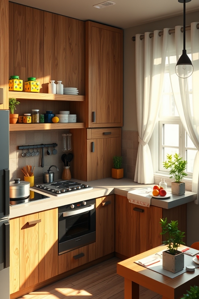 efficient stylish compact kitchen