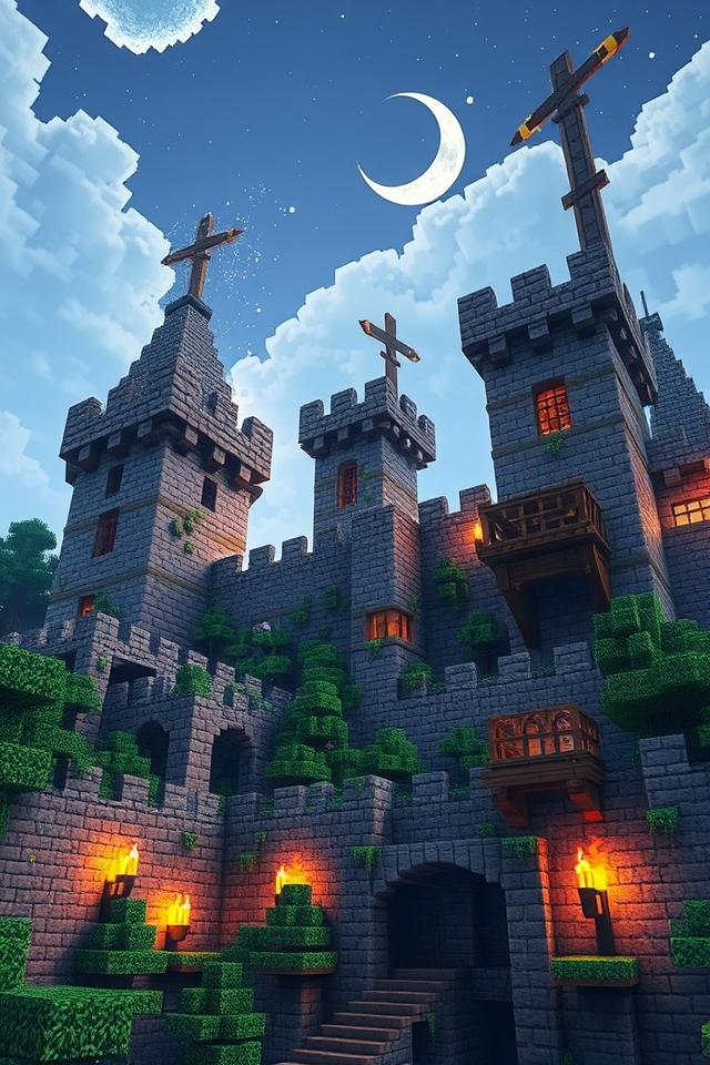 elegant fortress with defenses