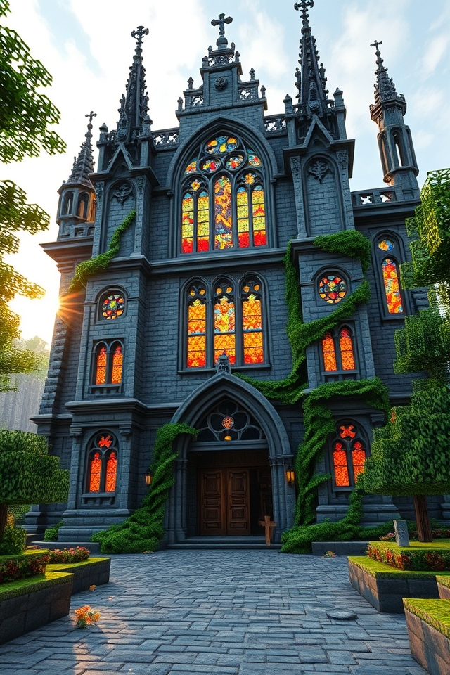 enchanted gothic stone library