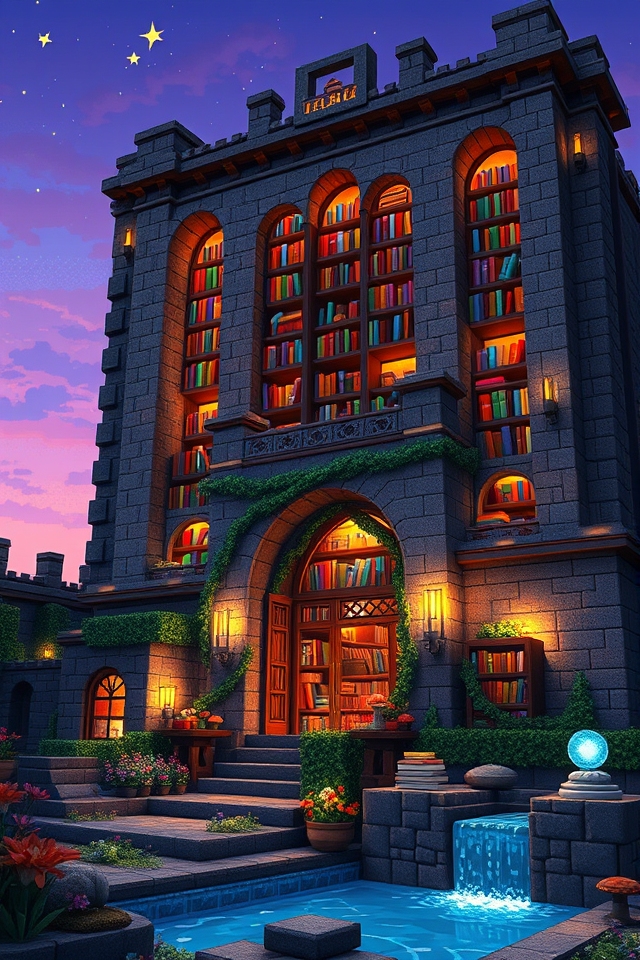 enchanted library design elements