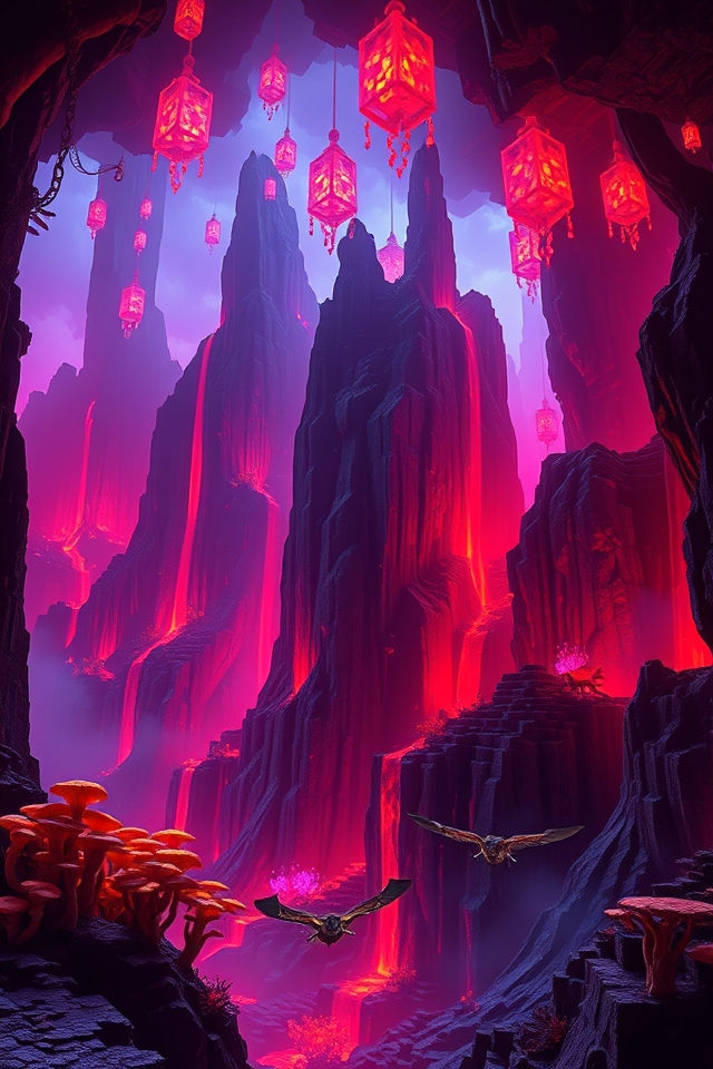 enchanting fiery landscape awaits