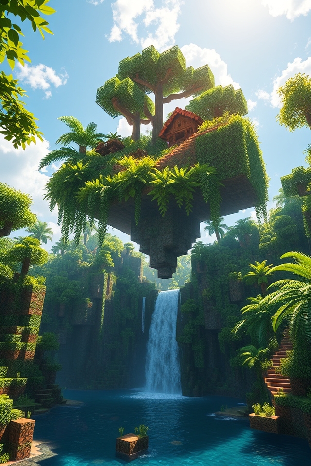 enchanting floating jungle retreat