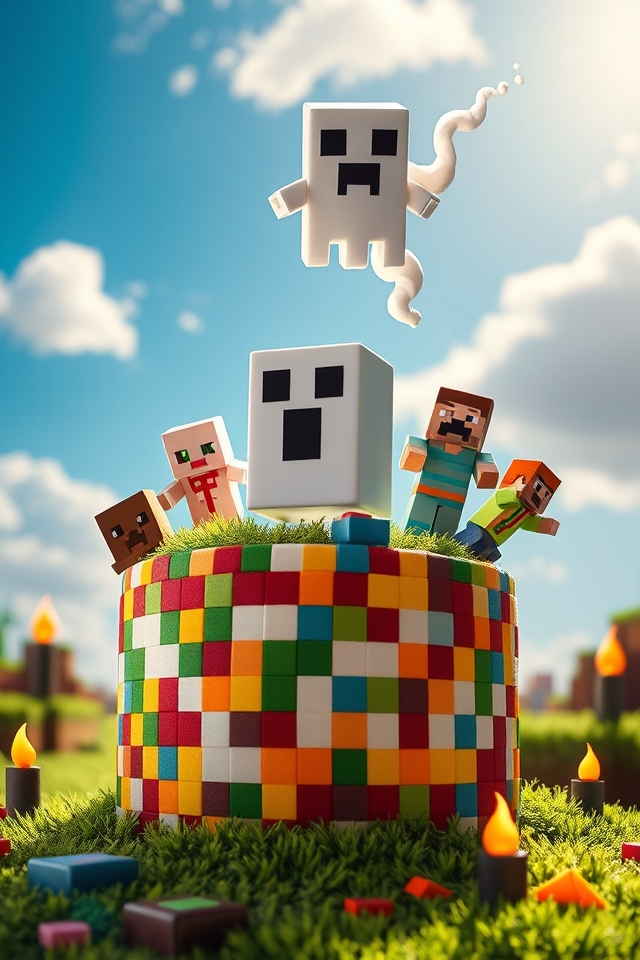 enchanting ghast cake topper