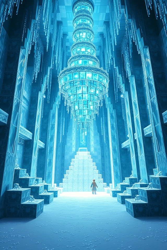 enchanting ice castle chandelier