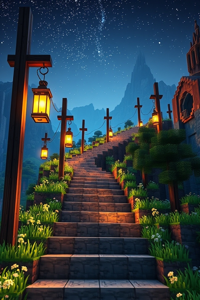 enchanting illuminated stairway design