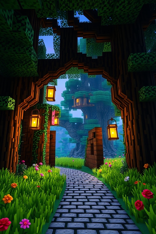 enchanting treehouse entrance design