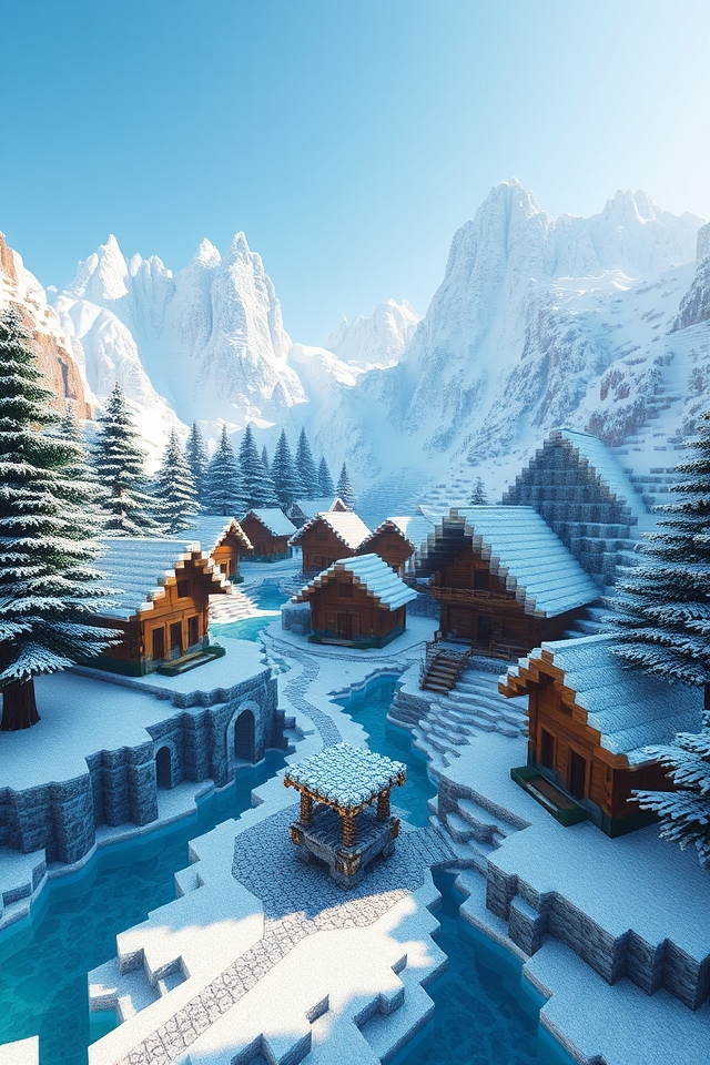 enchanting winter wonderland village