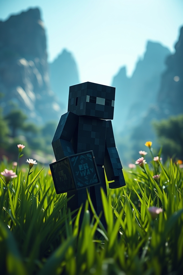 enderman cake topper design