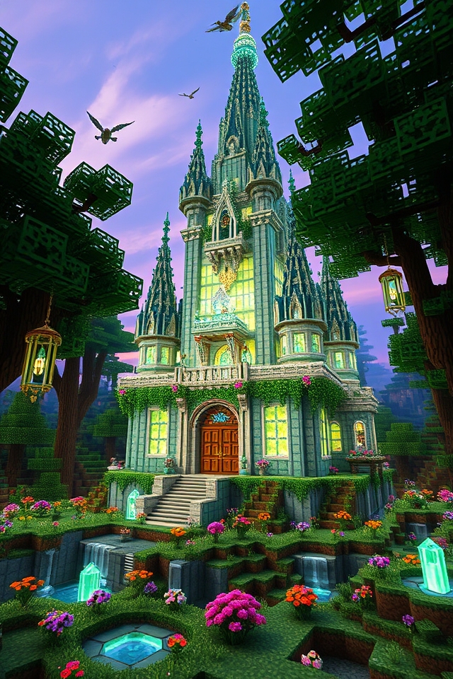 ethereal elven castle design