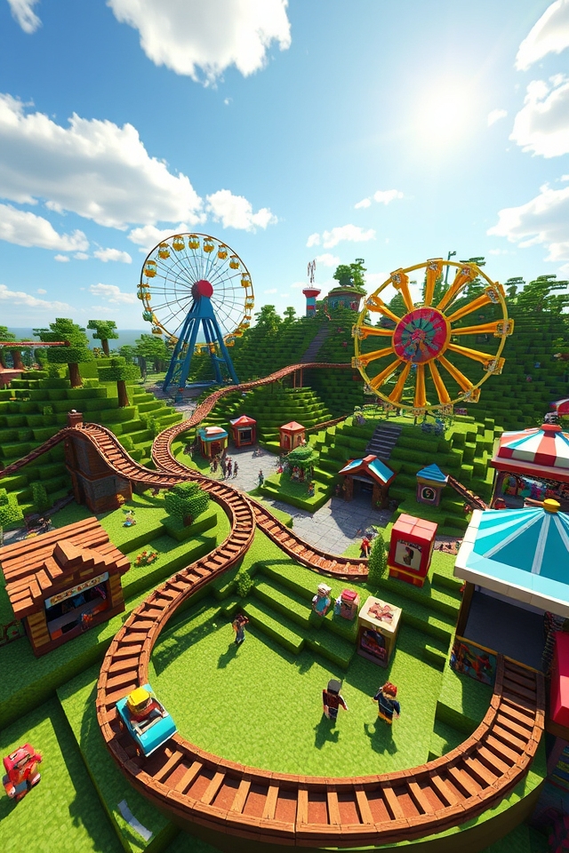 exhilarating minecraft roller coaster
