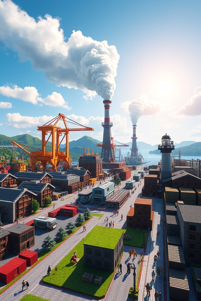 functional industrial port hub