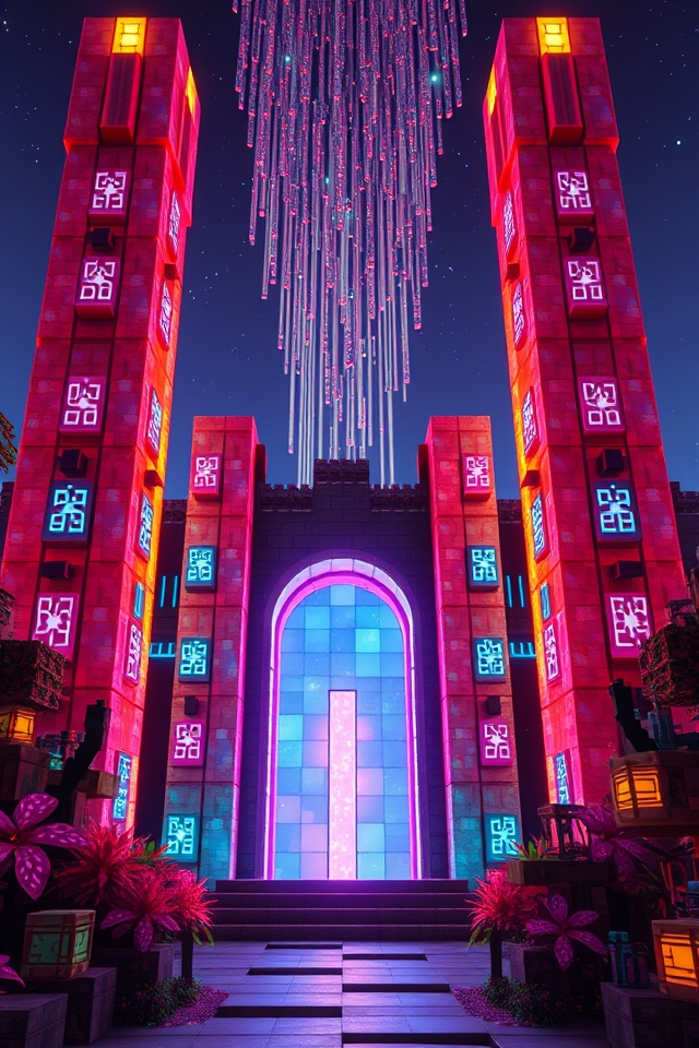 futuristic minecraft portal design