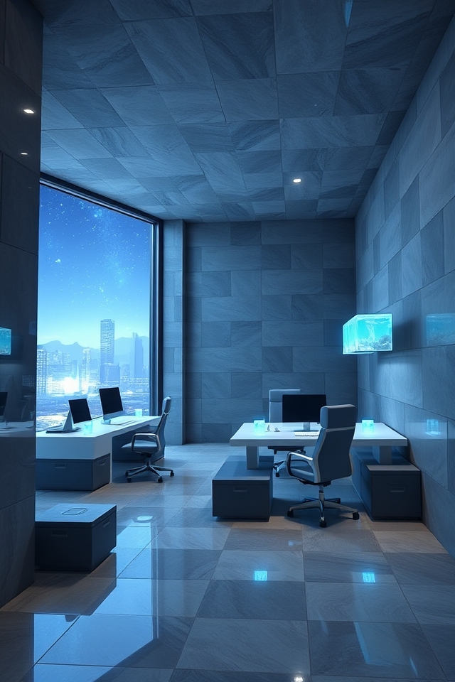futuristic minimalist office design