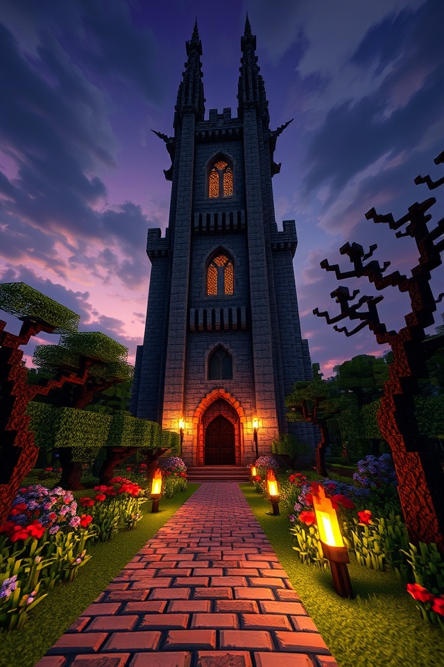 haunting gothic tower view