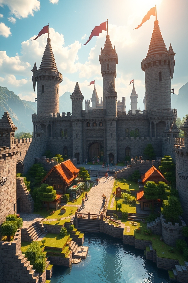 impressive medieval castle layout