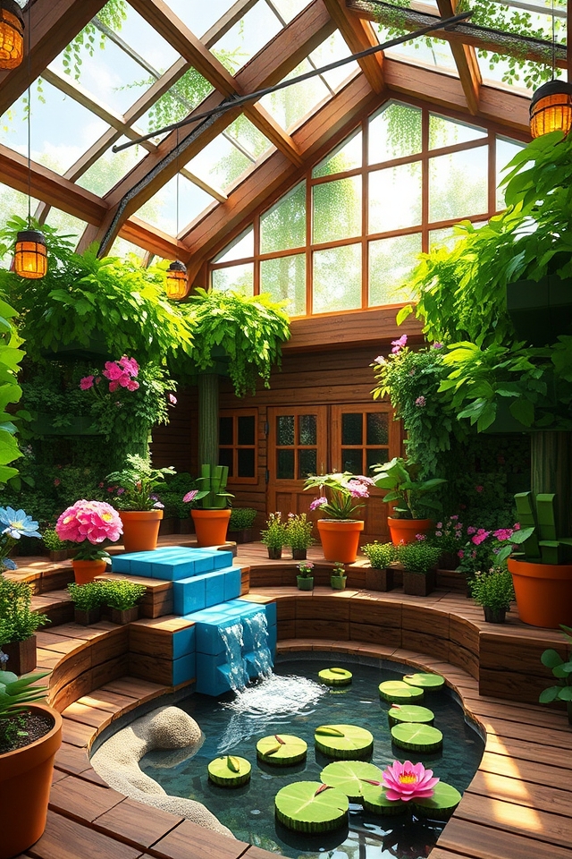 indoor lush garden oasis