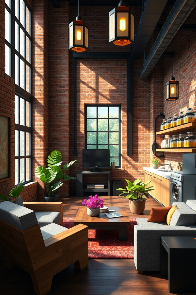 industrial minimalist living design