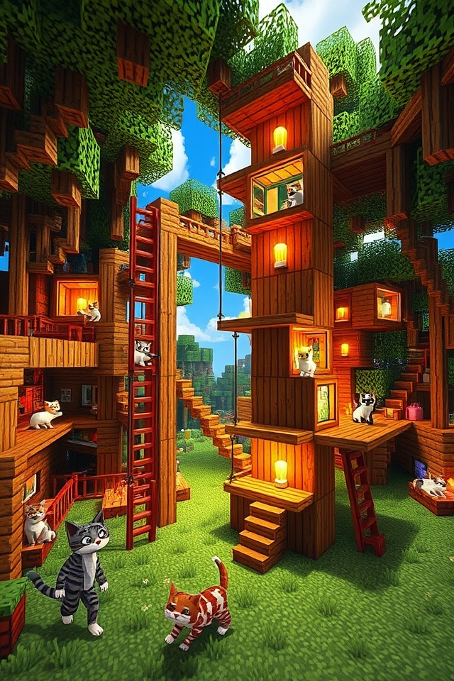 interactive cat play area