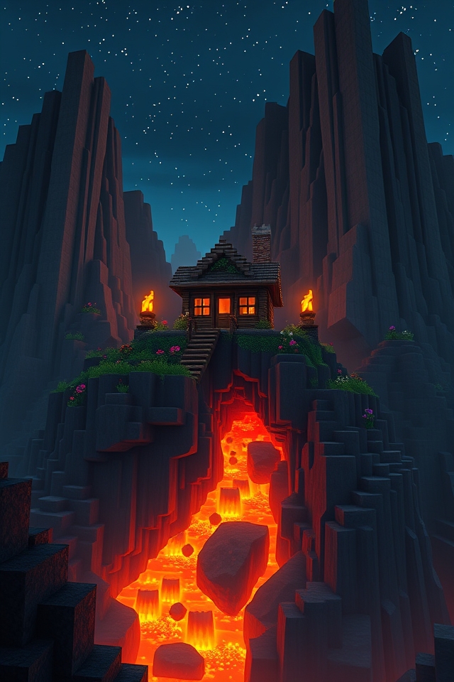 lava mountain base design