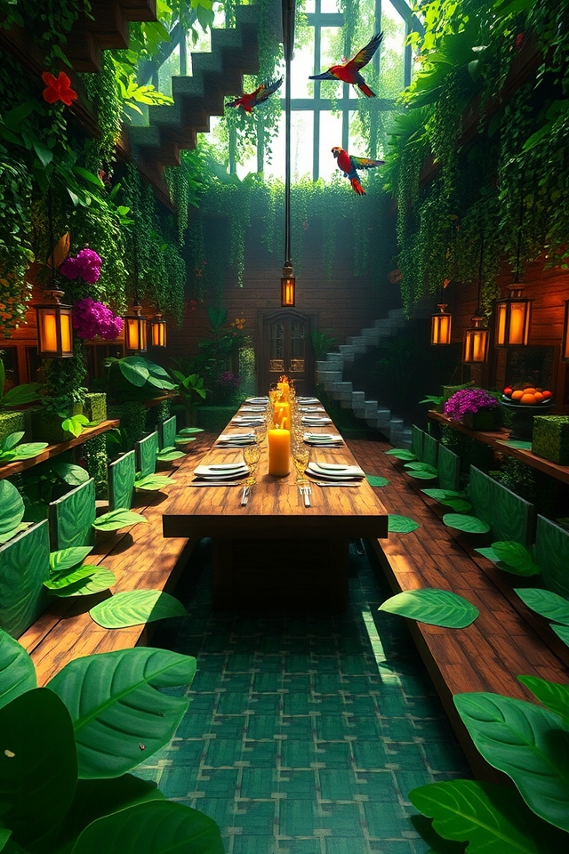 lush jungle oasis dining