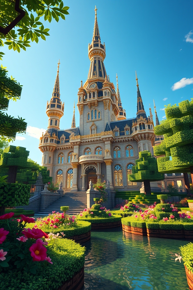 luxurious minecraft castle design