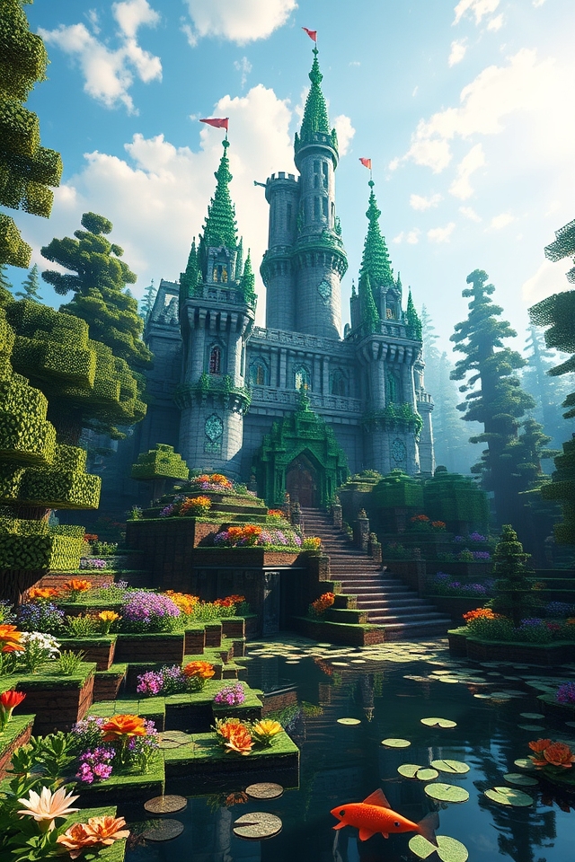 magical castle in nature