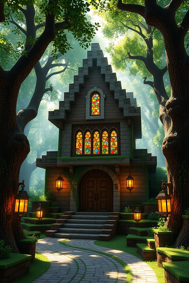 magical nature themed library design