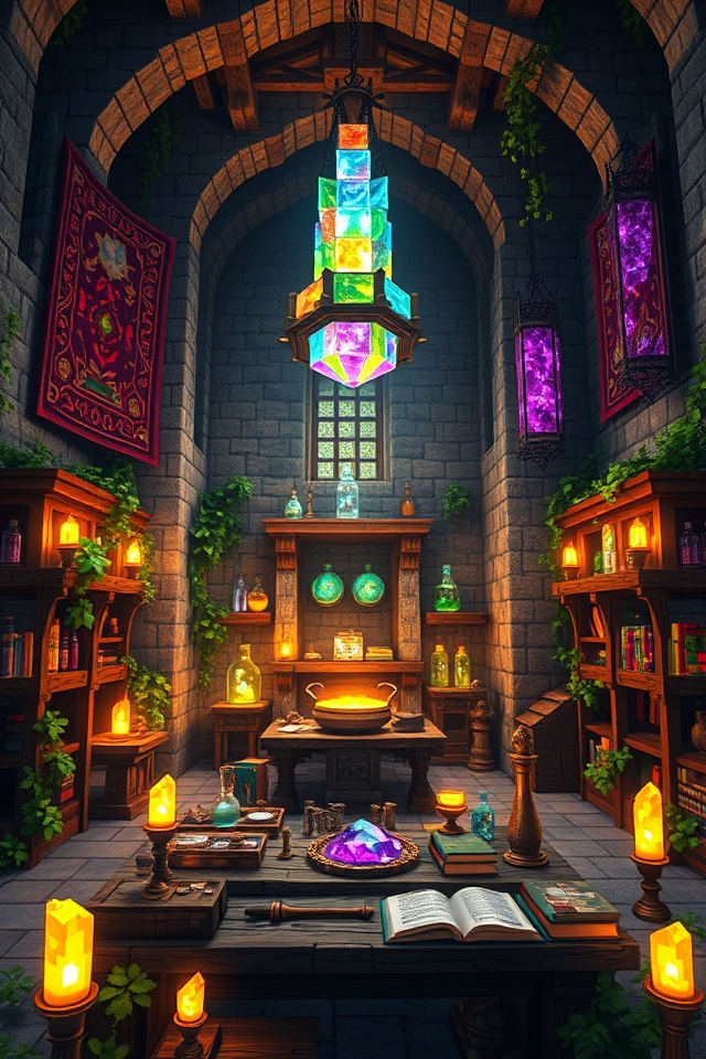 magical potion crafting workspace