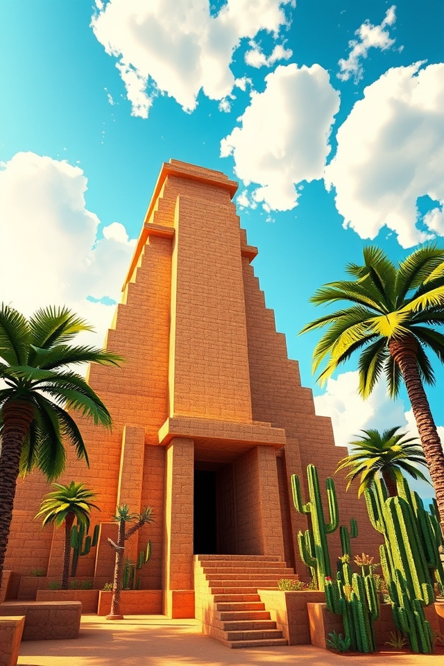 majestic desert temple structure