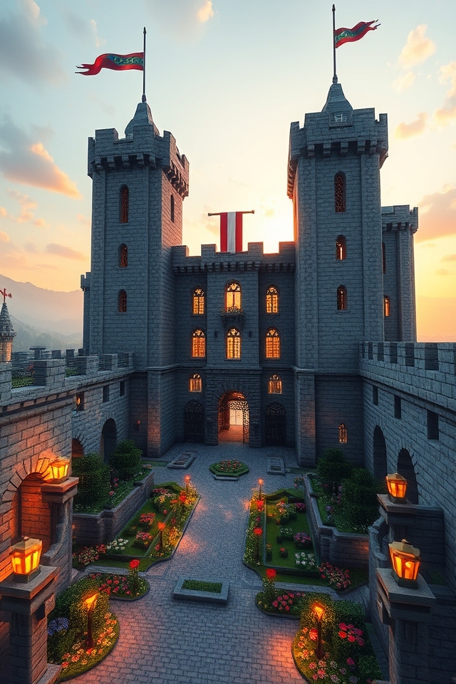 majestic stone castle design