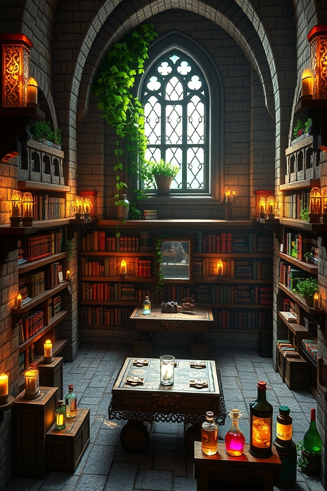 medieval enchantment library design