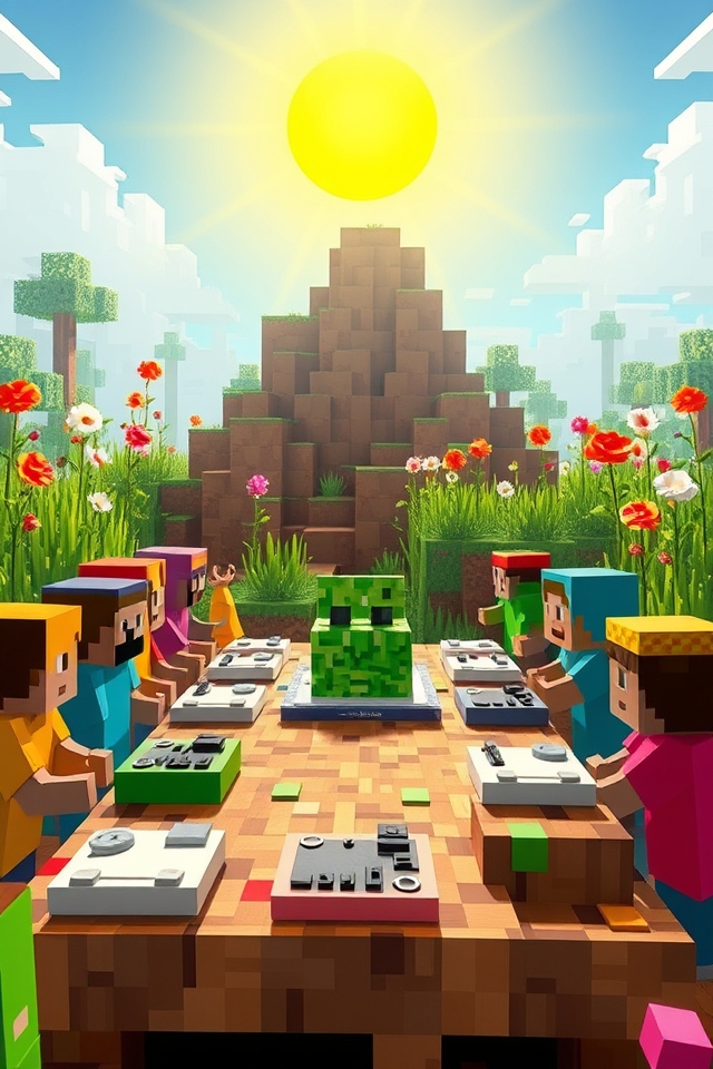 minecraft block themed invitations