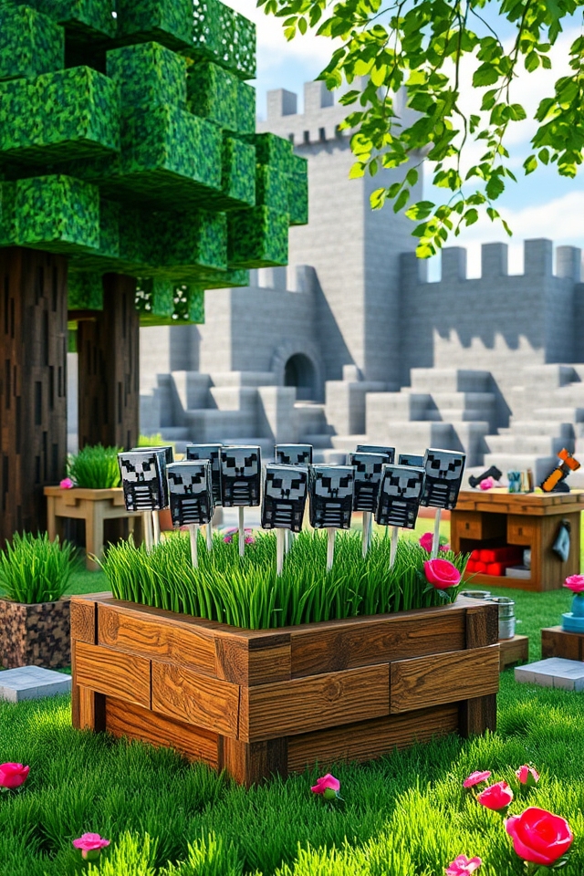 minecraft themed cake pops