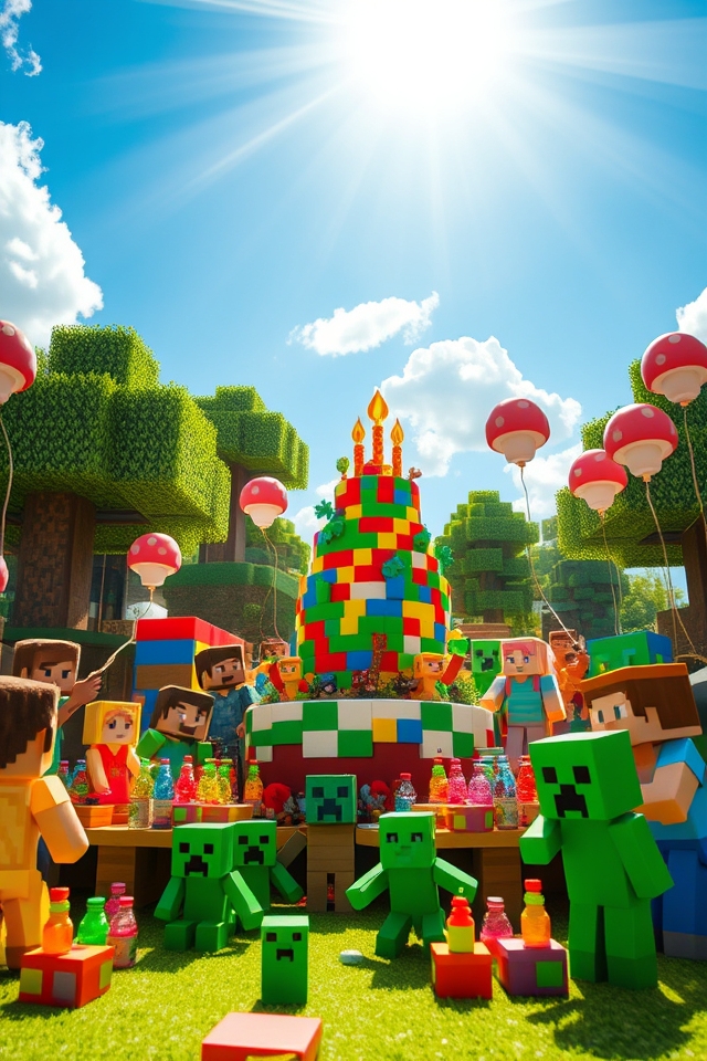 minecraft themed party favors
