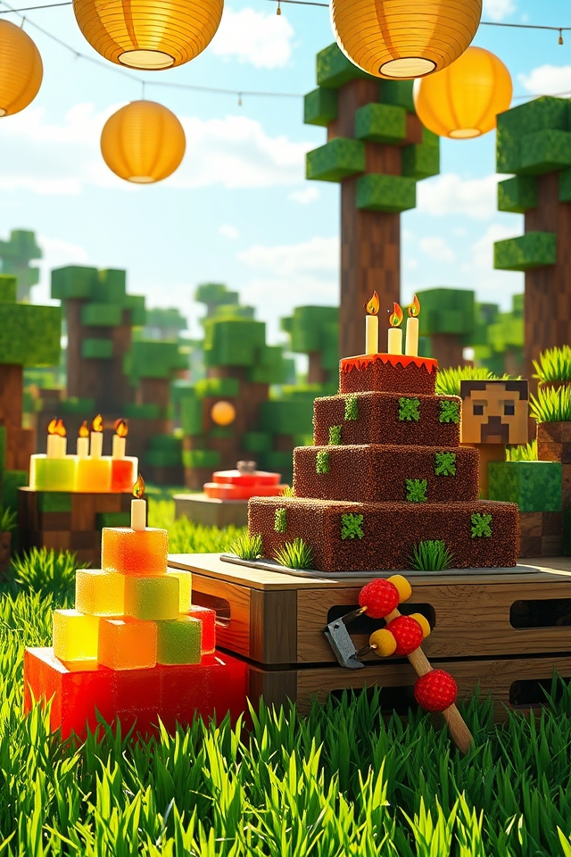 minecraft themed party snacks