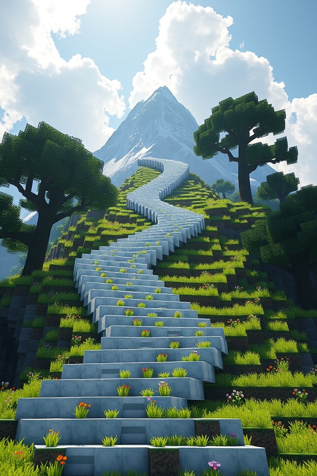 minimalist elegant quartz staircase