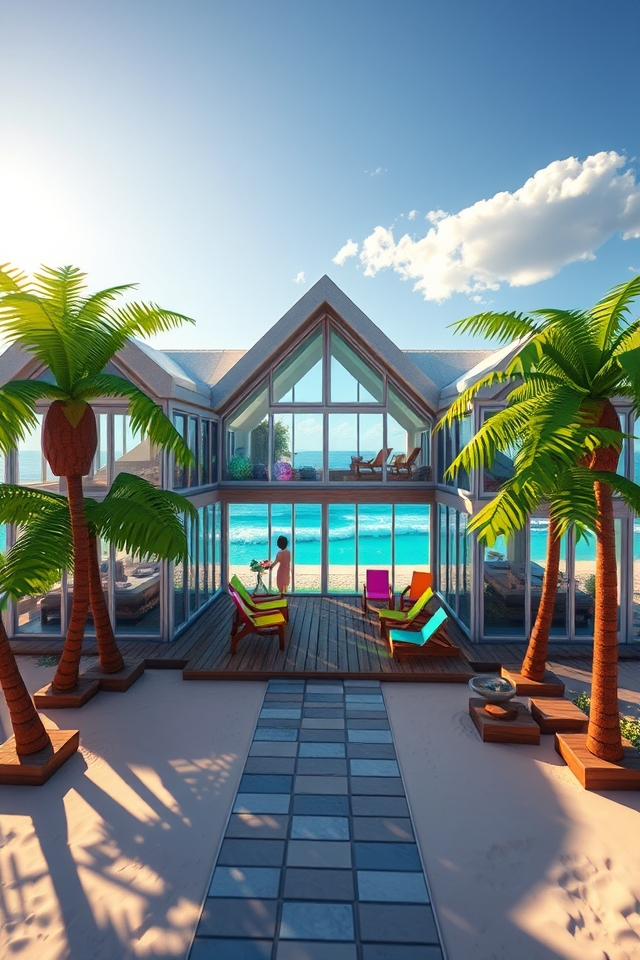 modern coastal glass retreat