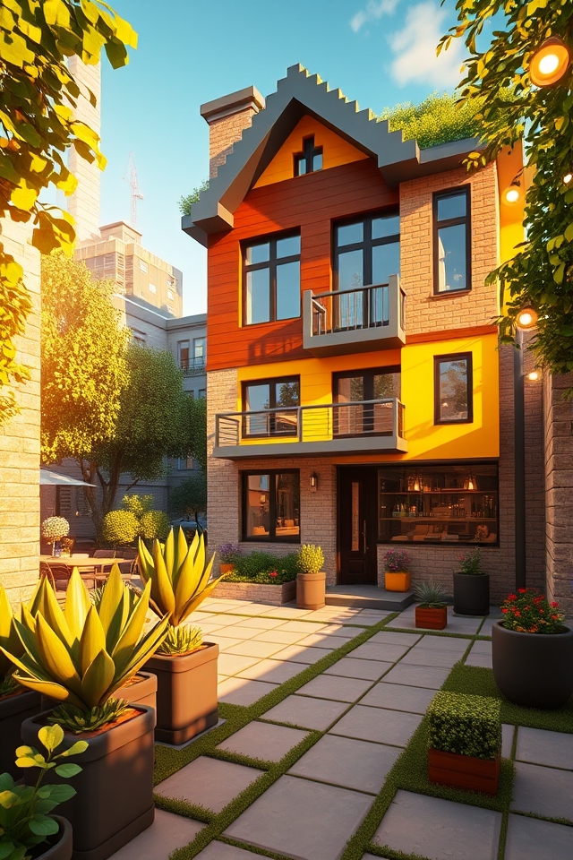 modern sophistication with greenery