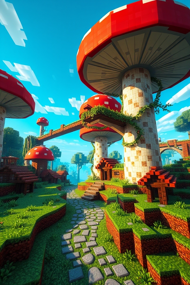 mushroom themed parkour adventure gameplay