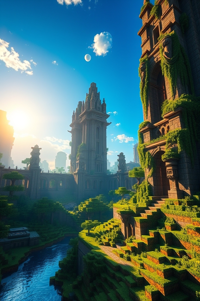 mystical ancient civilization ruins