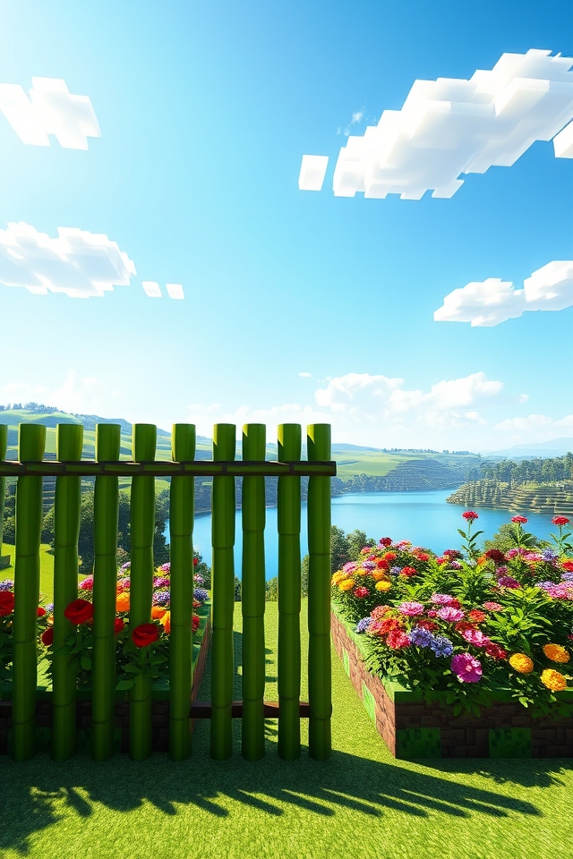 natural bamboo fence design