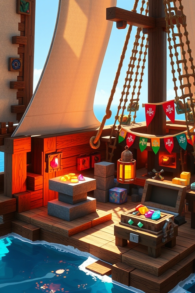 pirate themed blacksmith ship