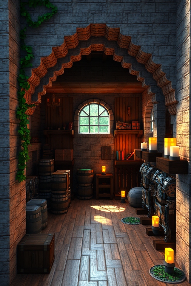 regal fortress with armory