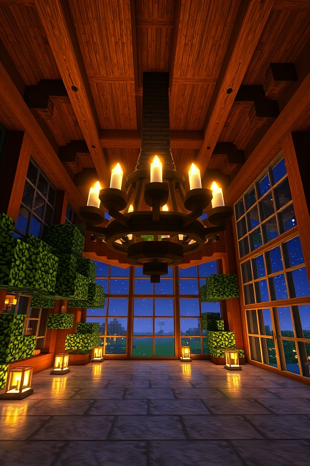 rustic candlelit chandelier design