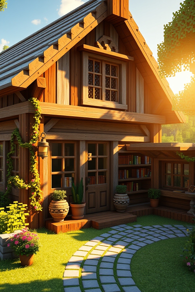 rustic farmhouse library retreat