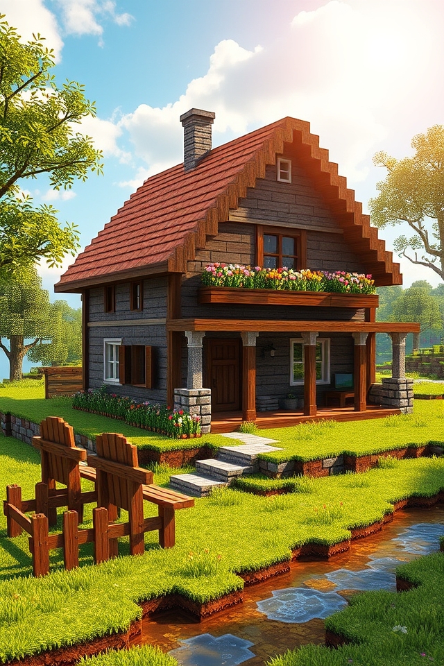 rustic multi level farmhouse design