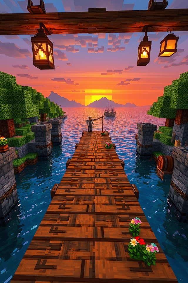 rustic river dock design