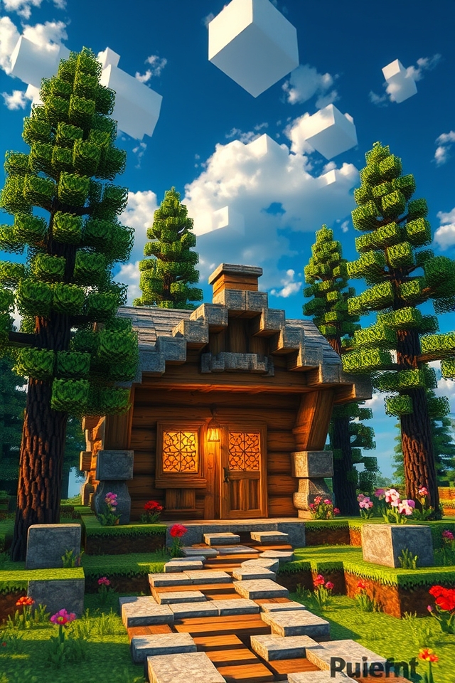 rustic survivalist log cabin